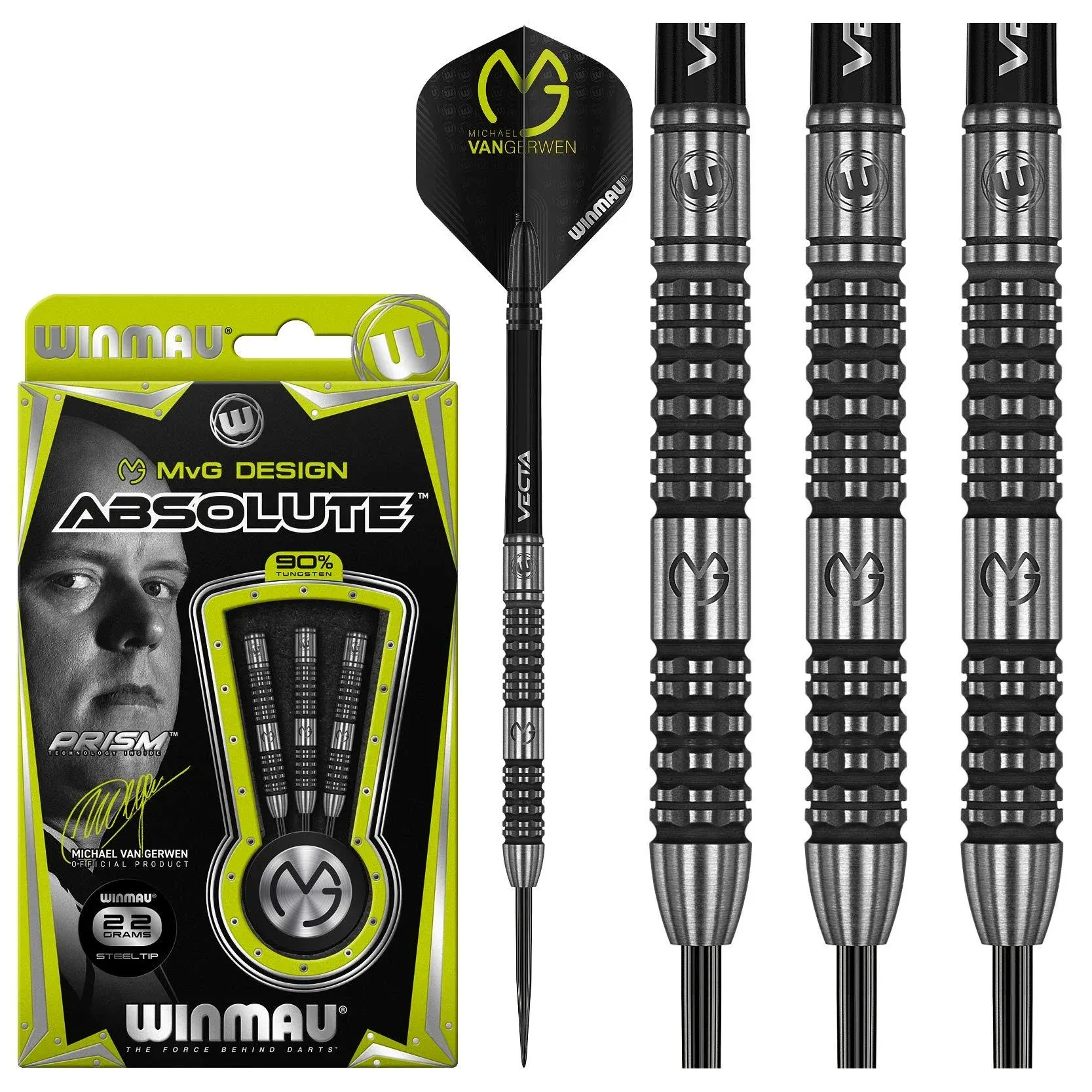 Winmau MvG Absolute Steel Tip Darts - 24gm