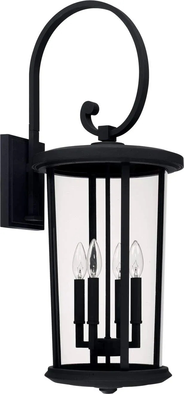 Four Light Outdoor Wall Lantern from the Howell Collection in Black Finish by Capital Lighting