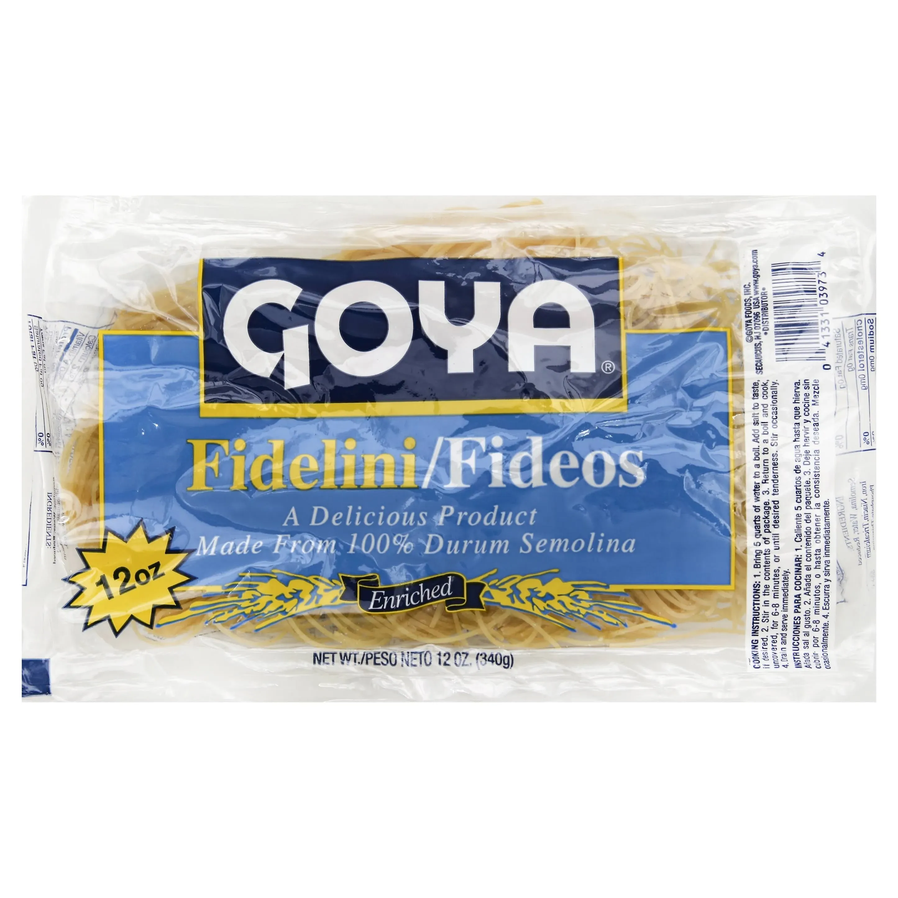 Goya Foods Fidelini Pasta, 7 Ounce (Pack of 20)