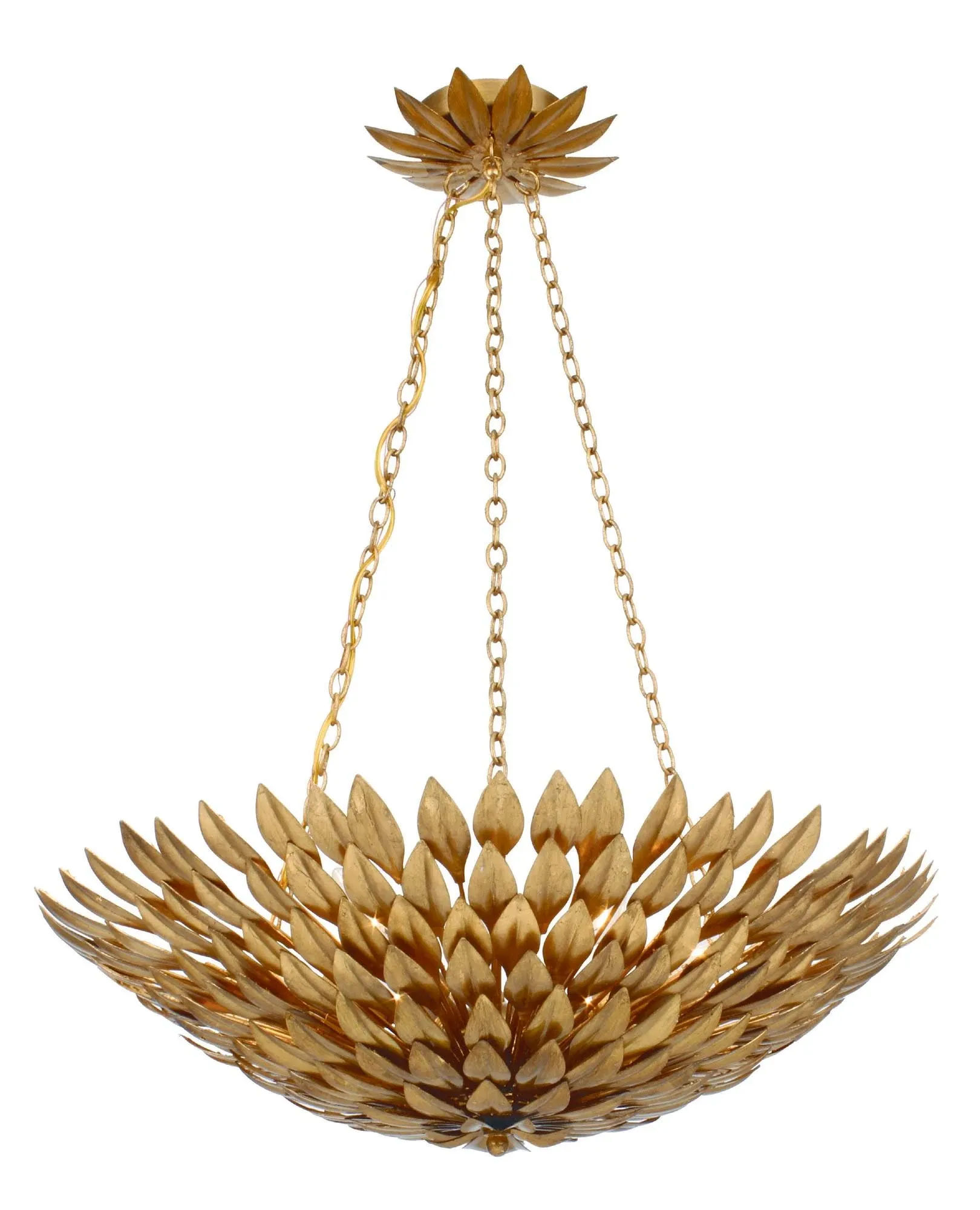 Crystorama (517)Broche 6-Light Chandelier Antique Gold