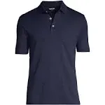 Lands' End Men's Tall Short Sleeve Cotton Supima Polo Shirt with Pocket, Size: Tall 2XL, Black