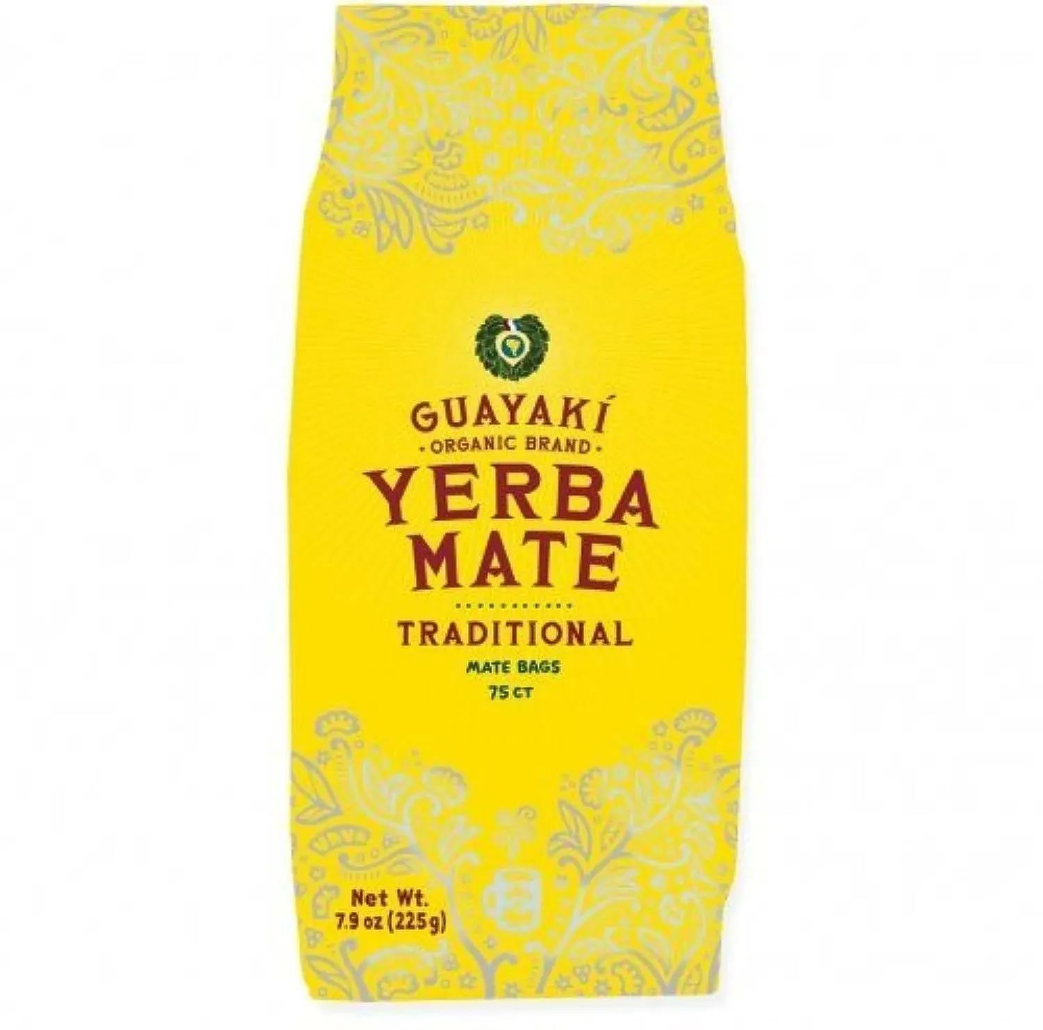 Guayakí Yerba Mate, Organic Traditional Unsweetened Single Serve Tea Bags, 75 Tea Bags, 40mg Natural Caffeine, Smooth Energy & Focus