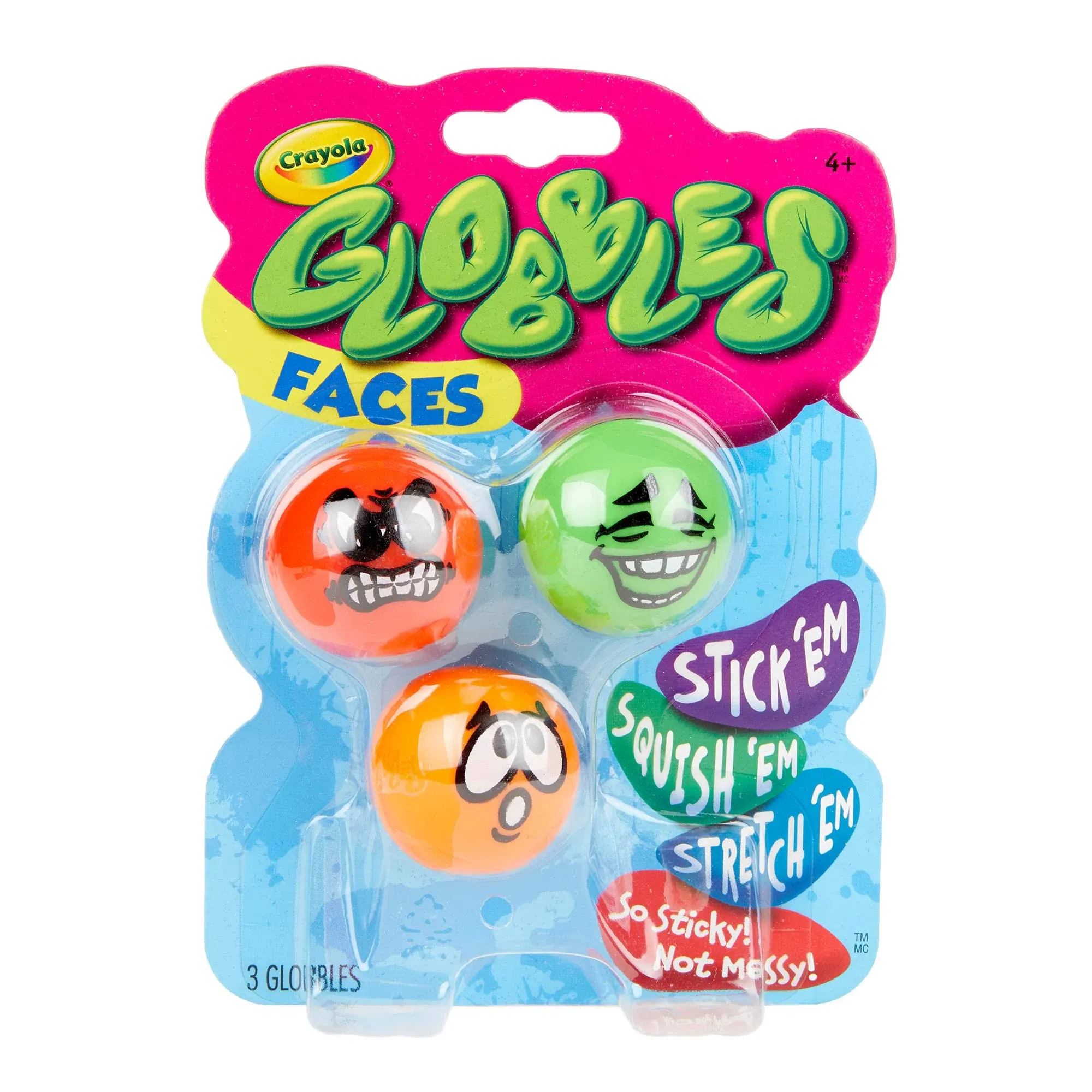 Crayola Silly Face Globbles - 3 Count