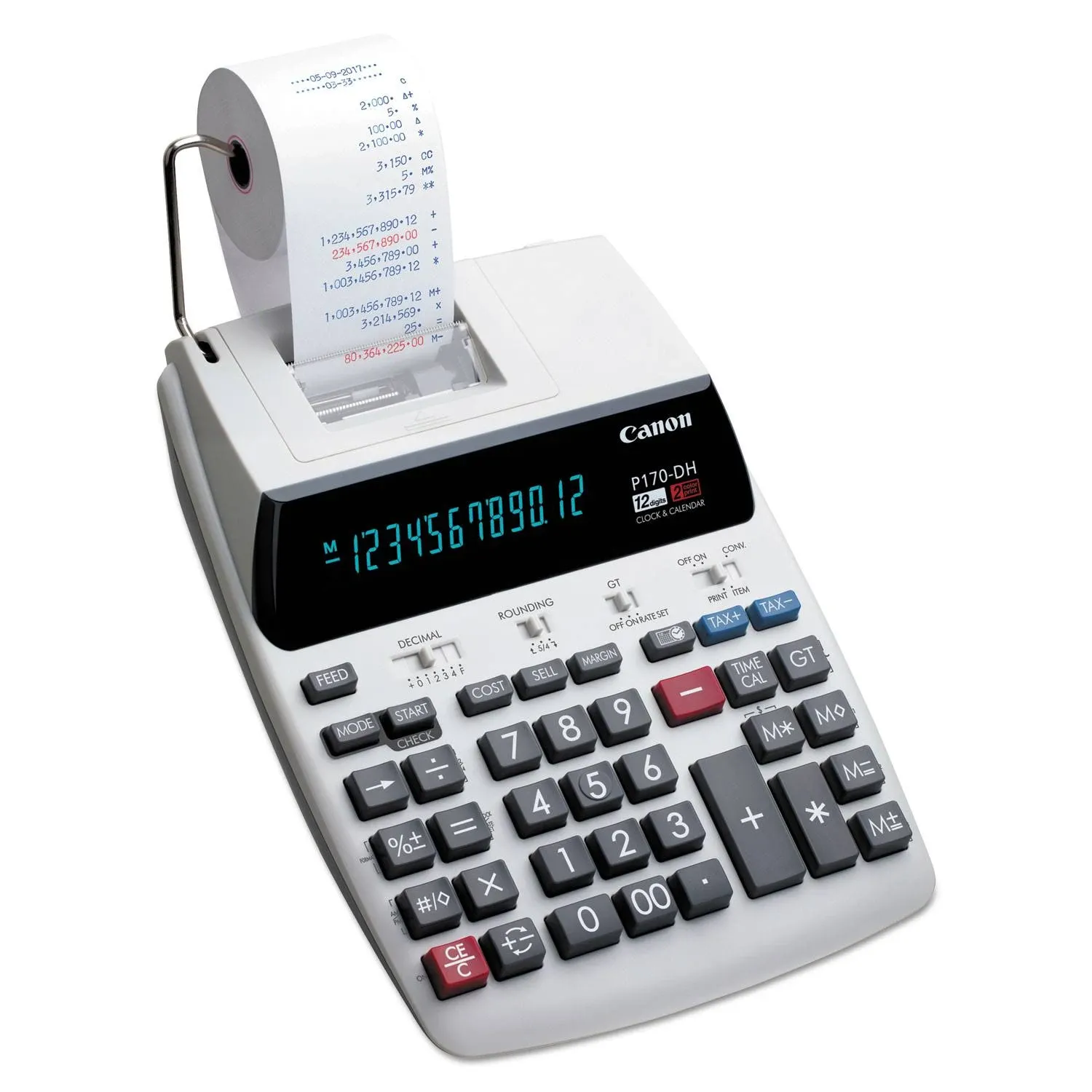 Canon Desktop Calculator 2-Color Printing Black/Red 12-Digit Office Business 28c