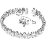 Millenia Swarovski Crystal Pear-Cut Rhodium-plated Bracelet