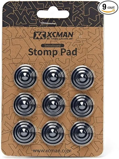 XCMAN 4 Layer-Cone Studs Dia 7.87 Inch Aluminum Snowboard Stomp Pad - 9pcs