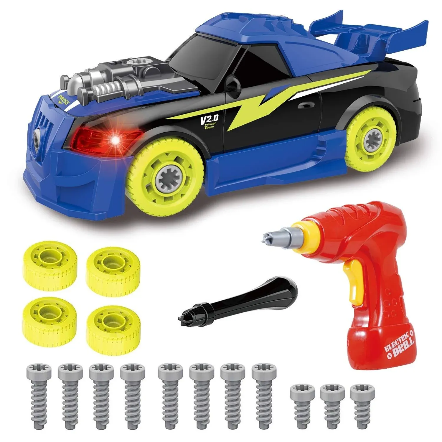 Pup Go Take Apart Toy Racing Car, 2 in 1 Easy Build Your Own Car, Drill and Power ...