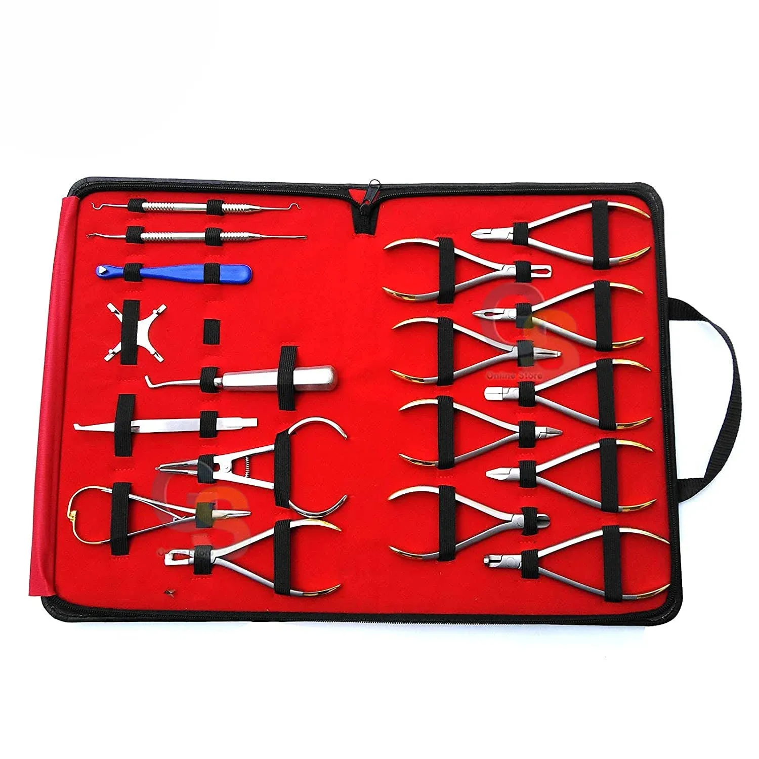 18 Pcs Basic Orthodontics Dental Instruments Set Composite Kit Premium DN-2123 by G.S Online Store