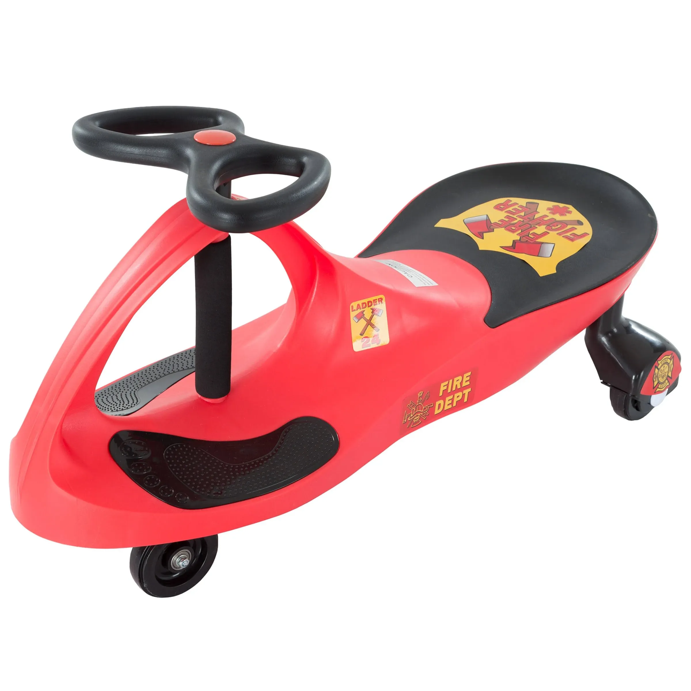 Wiggle Car - Ambulance Ride on Toy for Ages 3 Years and Up with No Batteries, Gears, or Pedals Just Twist, Wiggle, and Go by Lil’ Rider (Green),Red