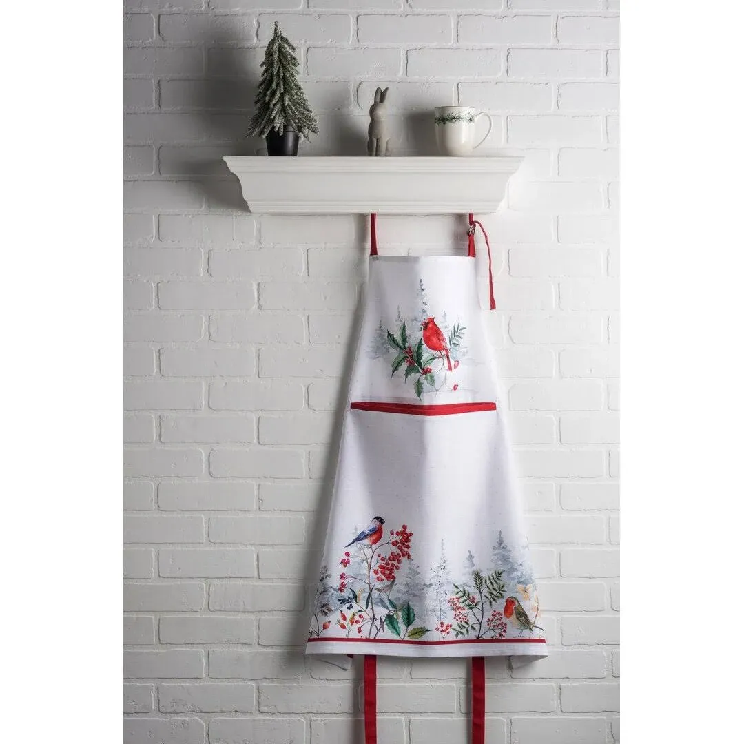 Cotton Apron with Center Pocket, Kitchen Unisex Cloth Apron (1 Piece) with Long Ties for Painting Cooking Baking Restaurant