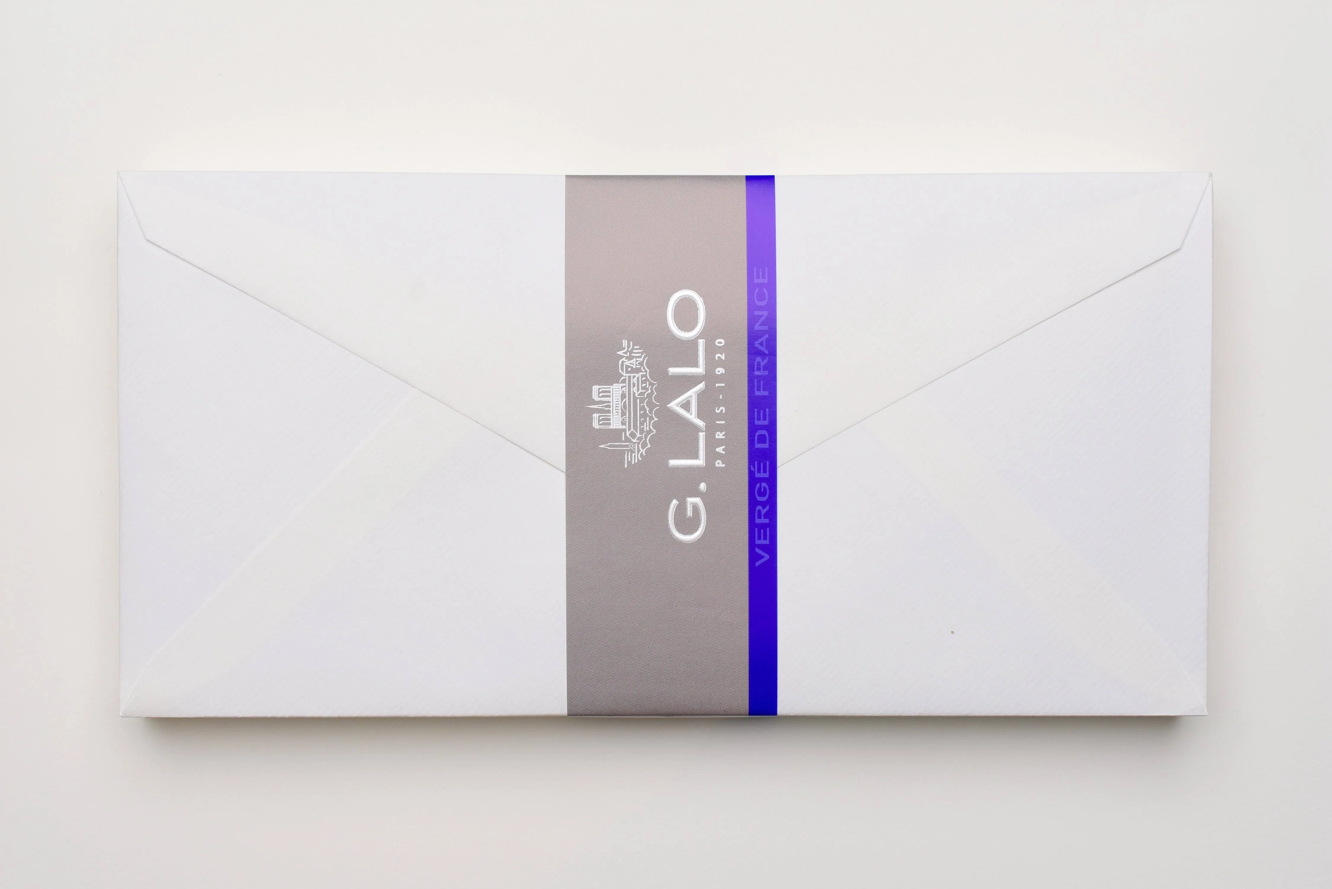 "G. Lalo 'Verge de France' Envelope, White, 25 Envelopes, 4 1/4' x 8 1/2'"