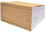 Better Office Products - Kraft Notebook - sewn-bound - 140 x 211 mm - 30 Sheets / 60 Pages - White - Plain - Paper (Pack of 24)