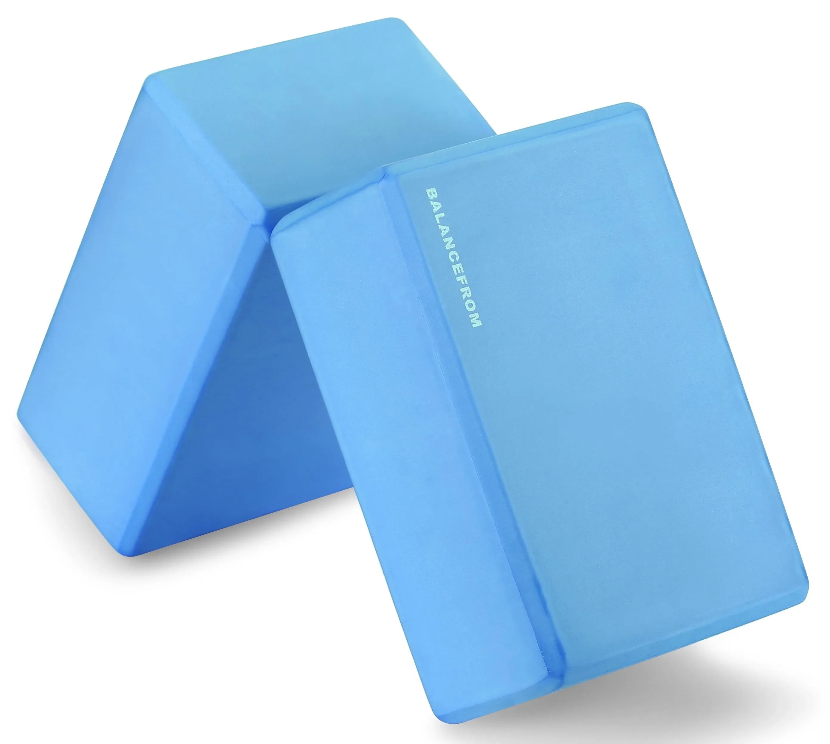 Everyday Essentials GoYoga Set of 2 High Density Yoga Blocks, 9 inchx6 inchx4 inch Each [Newest version]