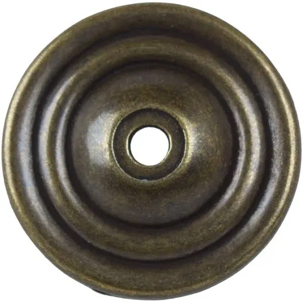 GlideRite 1-1/2&#034; Thin Rounded Ring Cabinet Backplate Antique Brass - 5061-AB-1