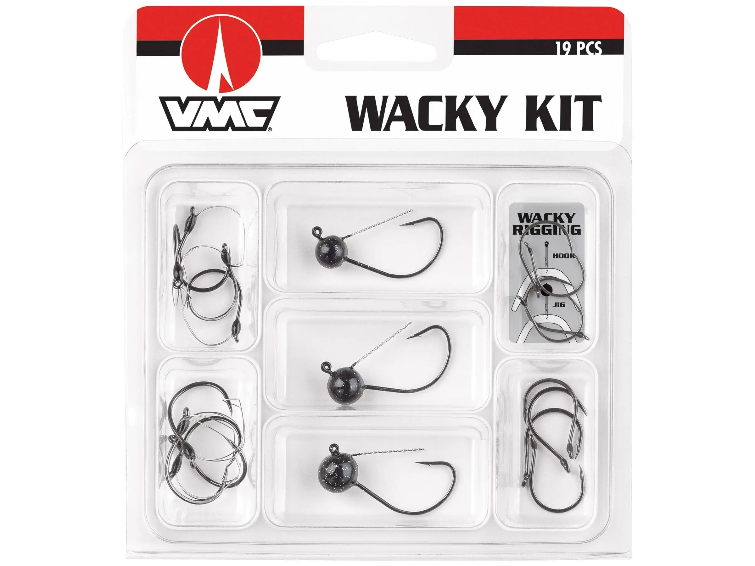 VMC Wacky Worm Hook Kit - 19 Piece Worm Rigging Hooks Set - NEW!