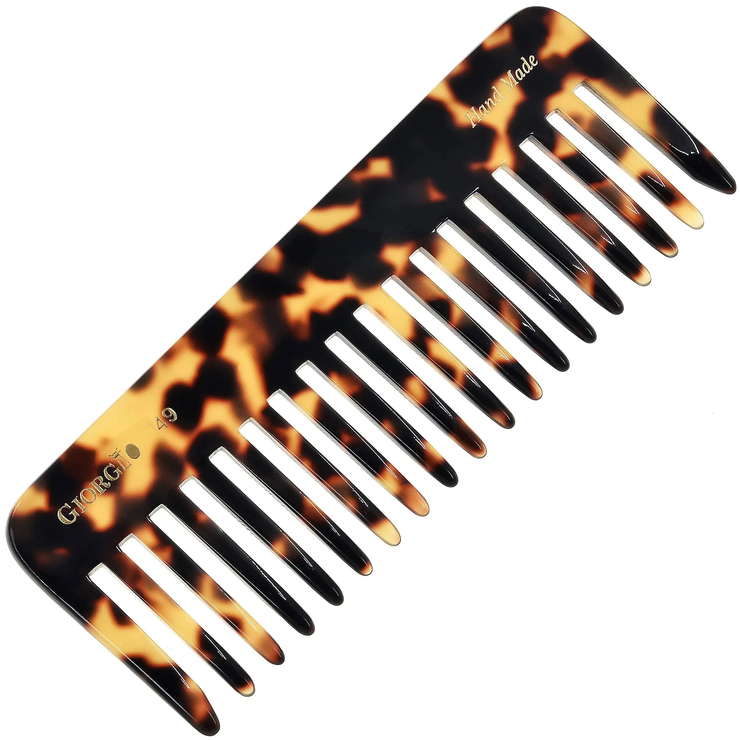 Giorgio G49 Large 5.75 Inch Hair Detangling Comb, Wide Teeth for Thick Curly For