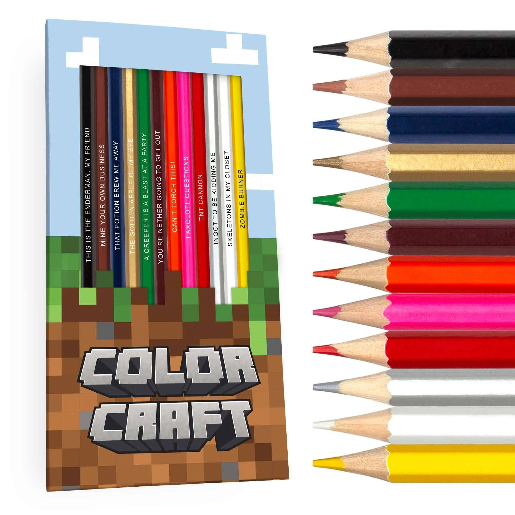 Colorcraft Colored Pencil Set for Fans of Minecraft