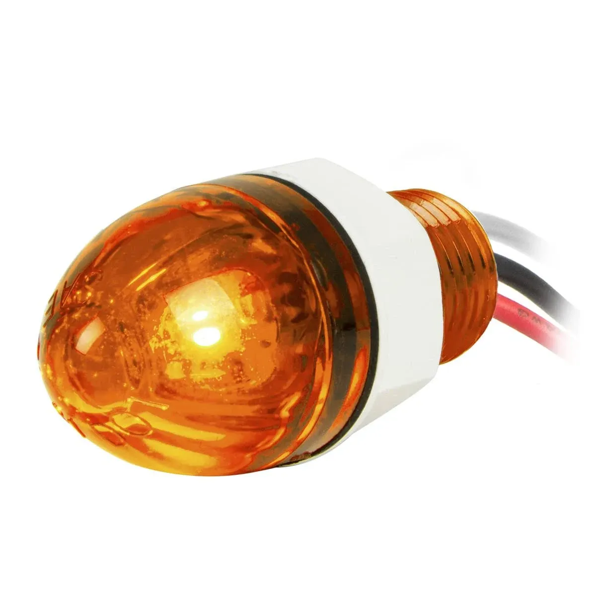 GG Grand General 75430 1 inch Mini Push/Screw Watermelon Amber/Amber Dual Function LED Light with Nut