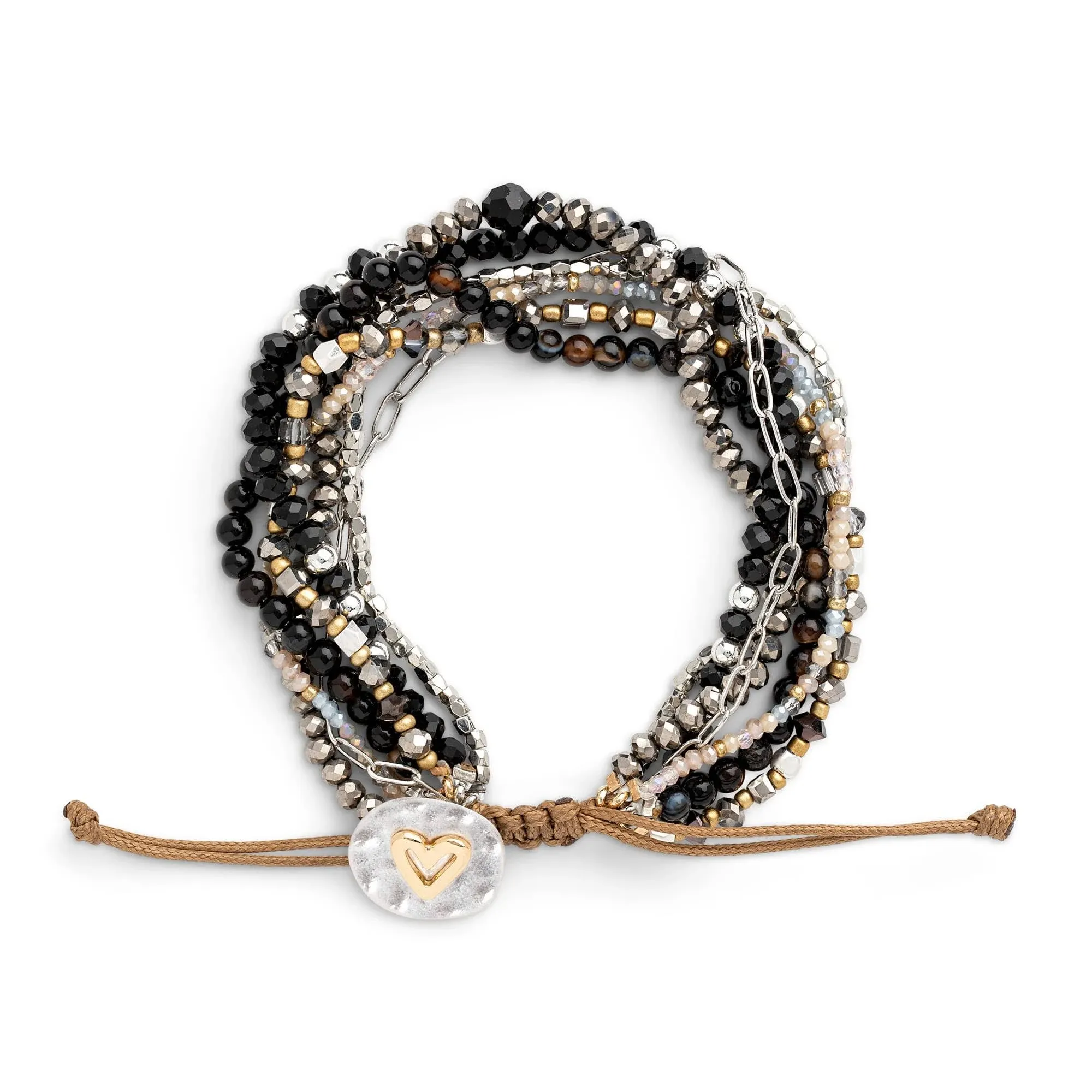 Beaded Love Bracelet - Black