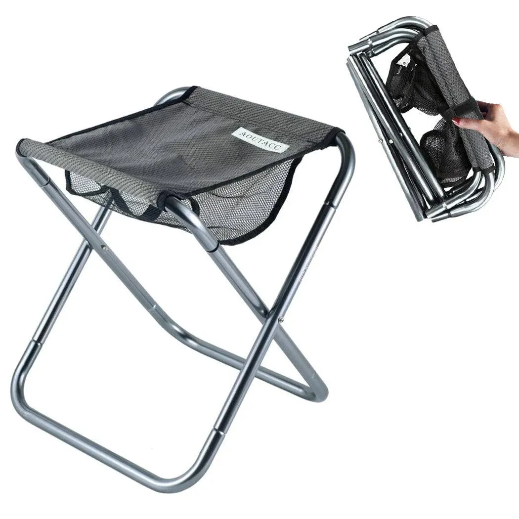 AOUTACC Ultralight Portable Folding Camping Stool for Outdoor Fishing Hiking Backpacking Travelling(XL:13"x14"x15";Large:11.8"x11"x11.4"; Medium:8.3"x9.5"x 11")