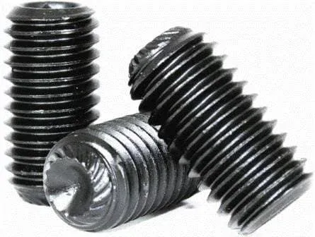 Socket Set Screw, Knurled Cup Point, 10-32 x 3/16", Alloy Steel, Black Oxide, Hex ...