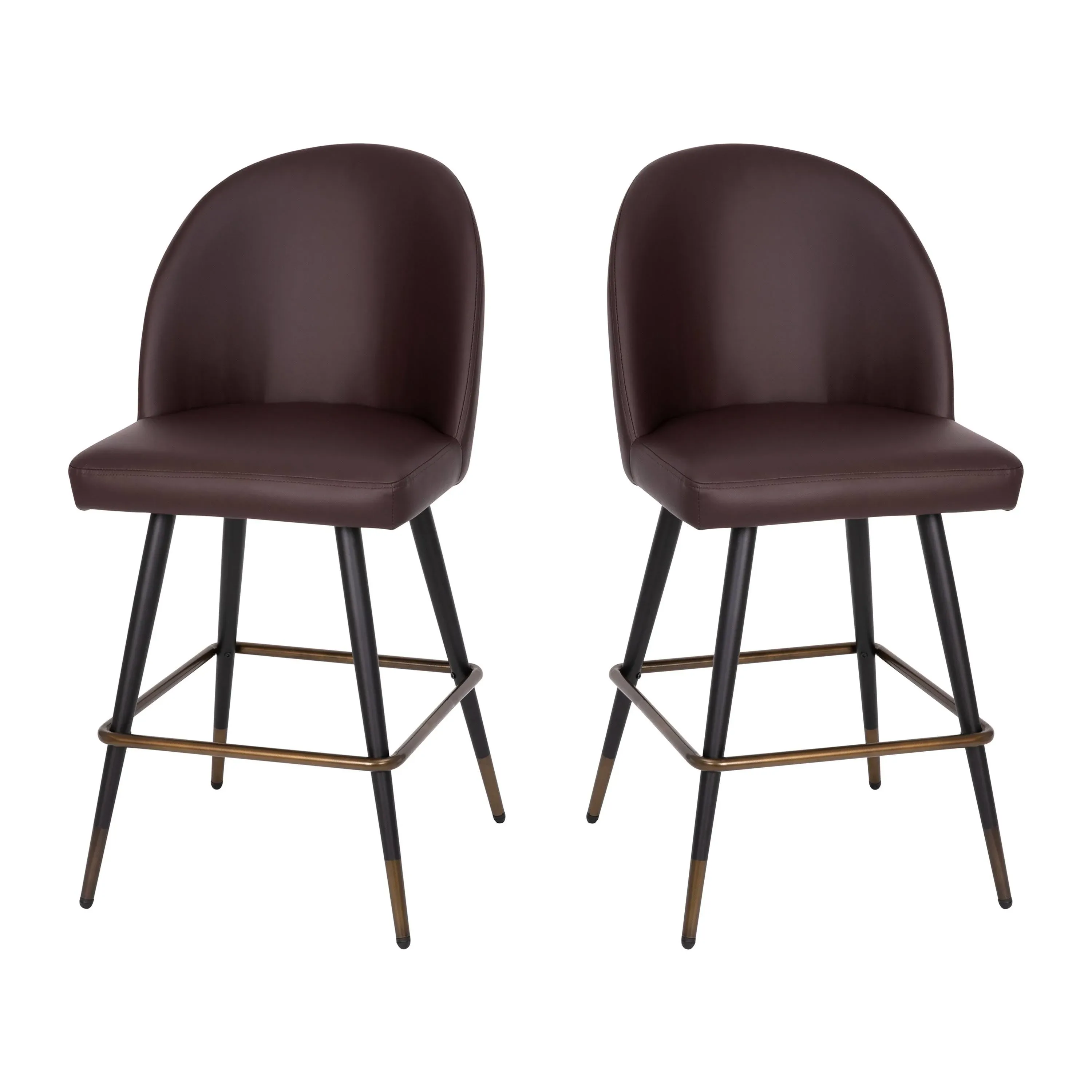 Flash Furniture Lyla Set of 2 Commercial High Back Modern Armless 26" Counter Stools