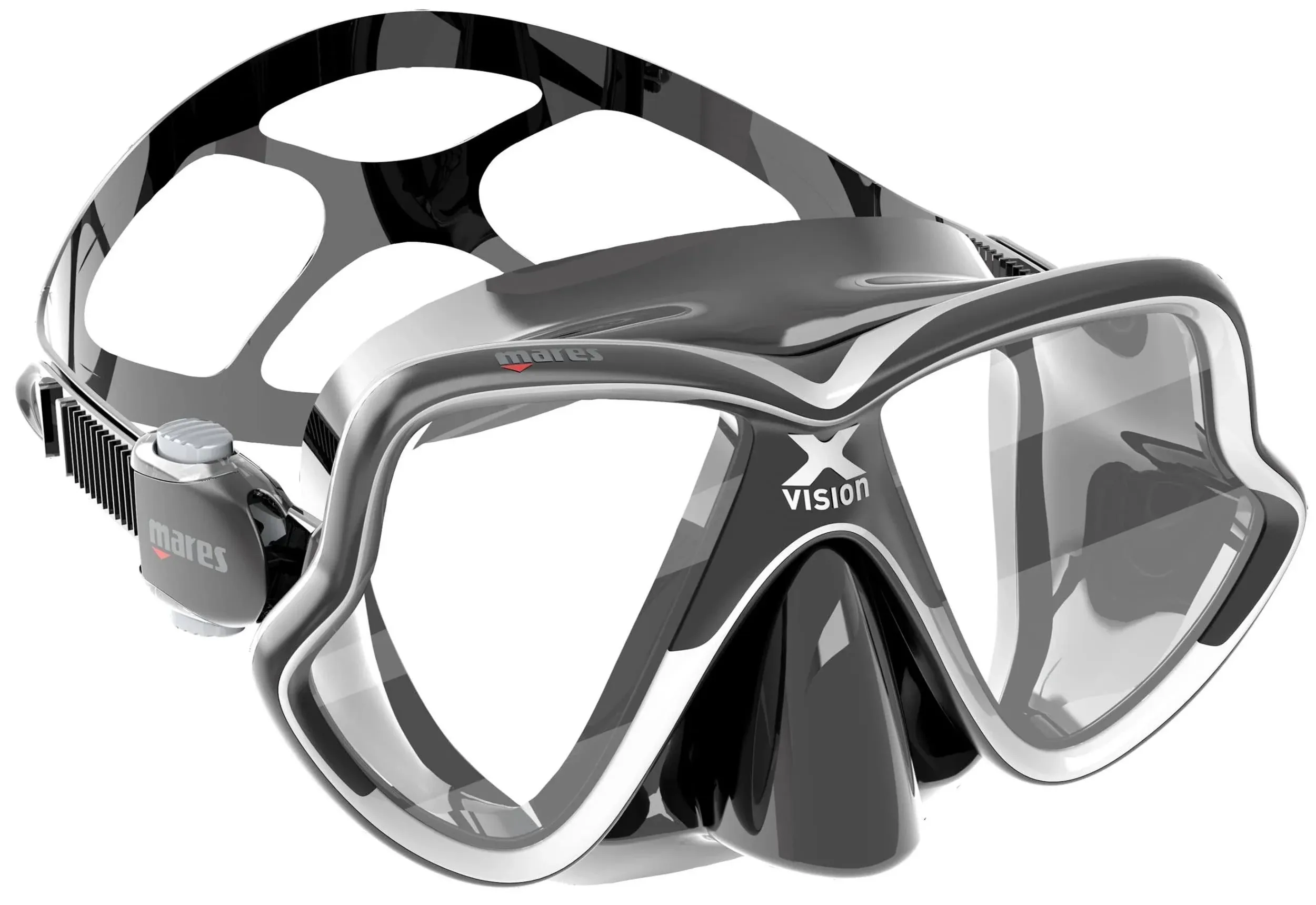 Mares X-Vision Mid 2.0 Mask Blue/Clear Dive Masks (411067EBBLWCL<wbr/>)