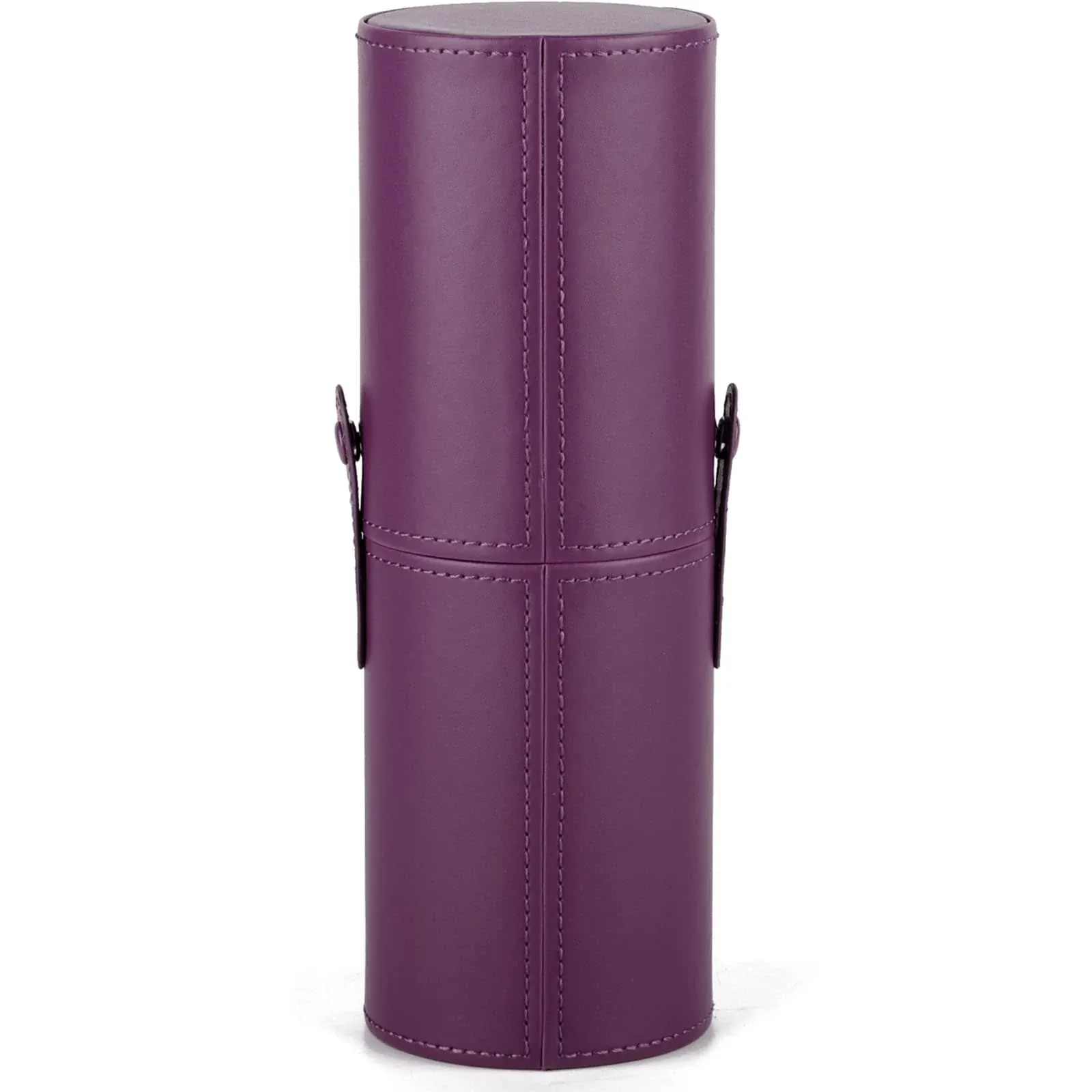 Makeup Brush Holder Professional Storage Holder Leather Travel Case Purple