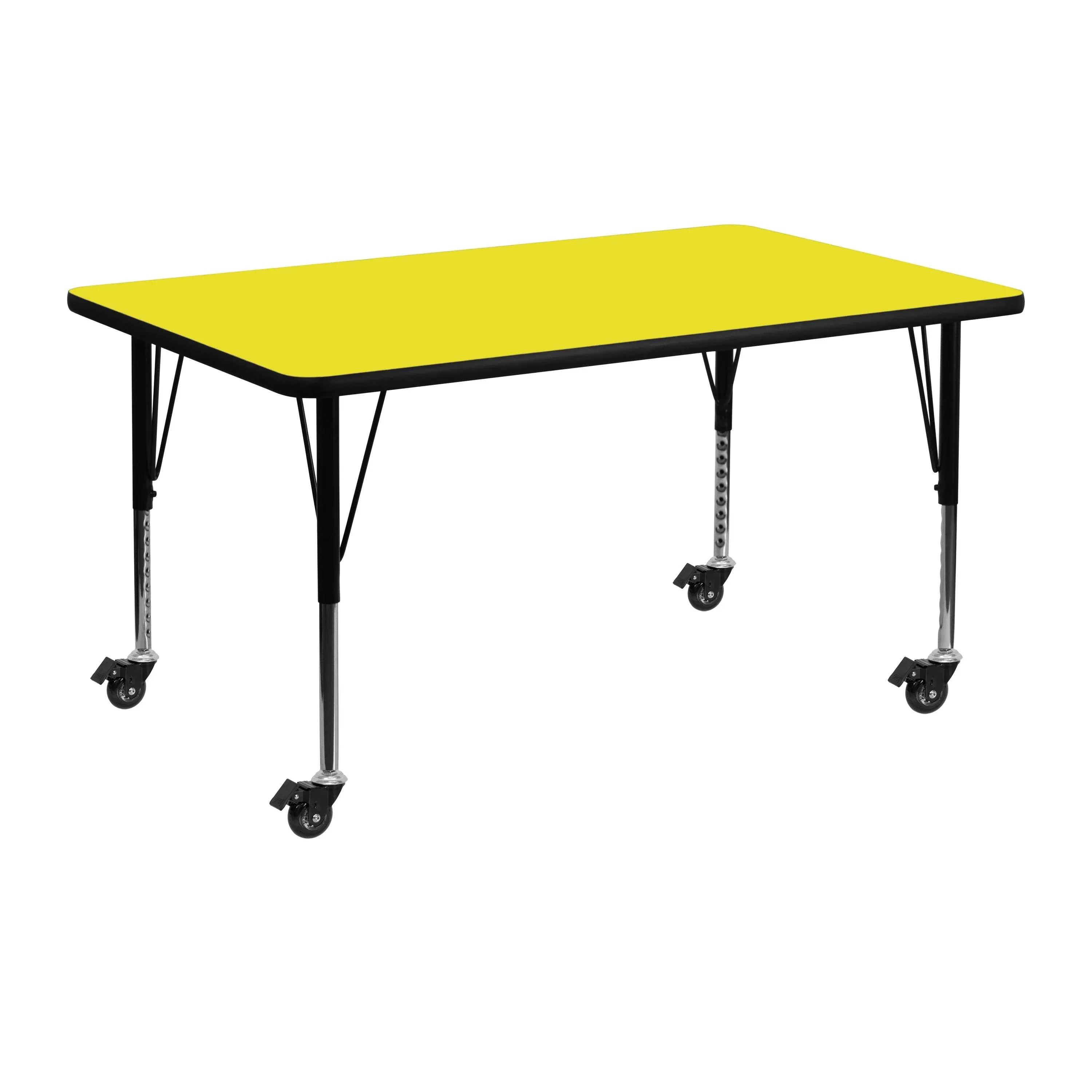 Flash Furniture Mobile Height Adjustable Rectangular Activity Table 