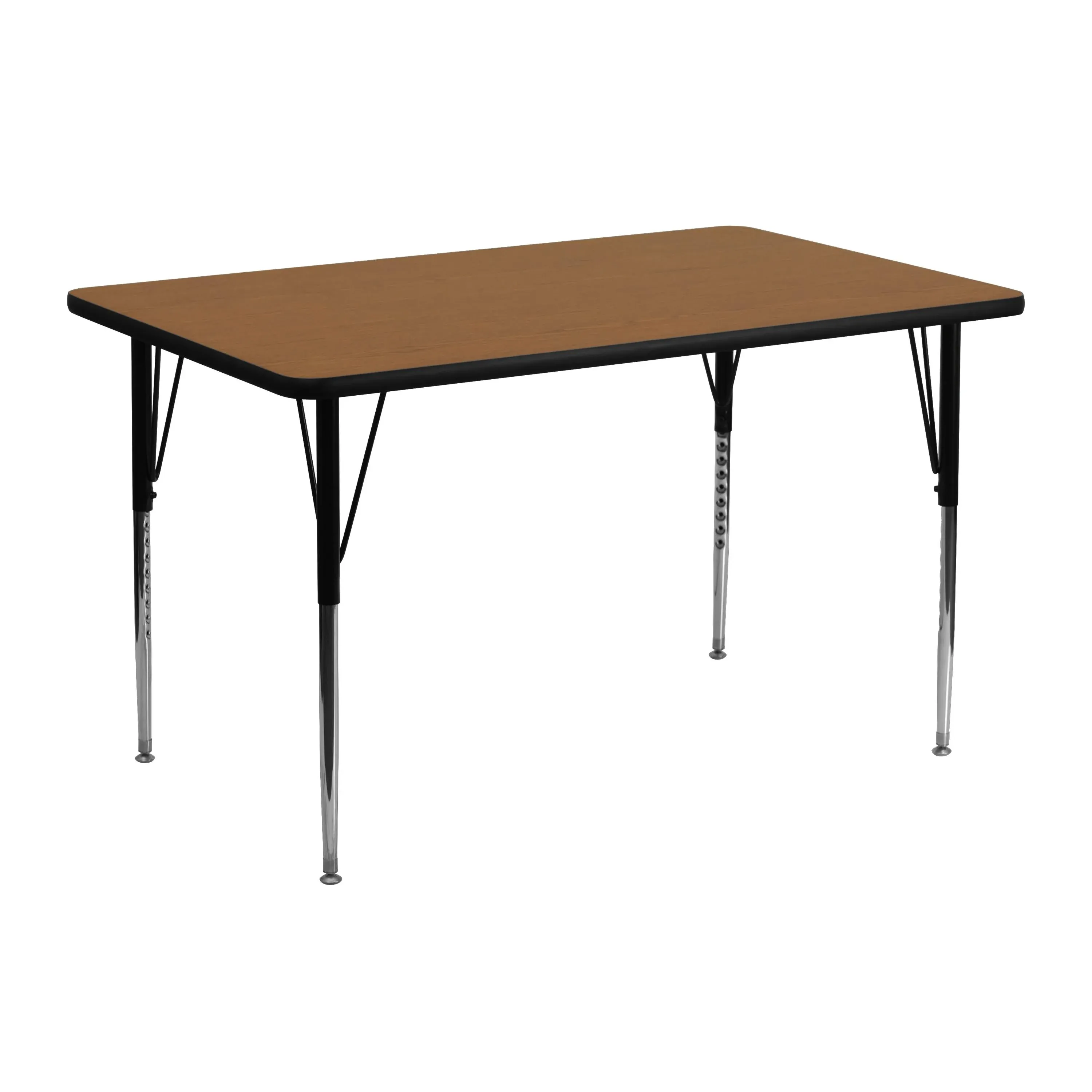 24&#039;&#039;W X 48&#039;&#039;L Rectangular Oak Thermal Laminate Activity Table - Standard Height