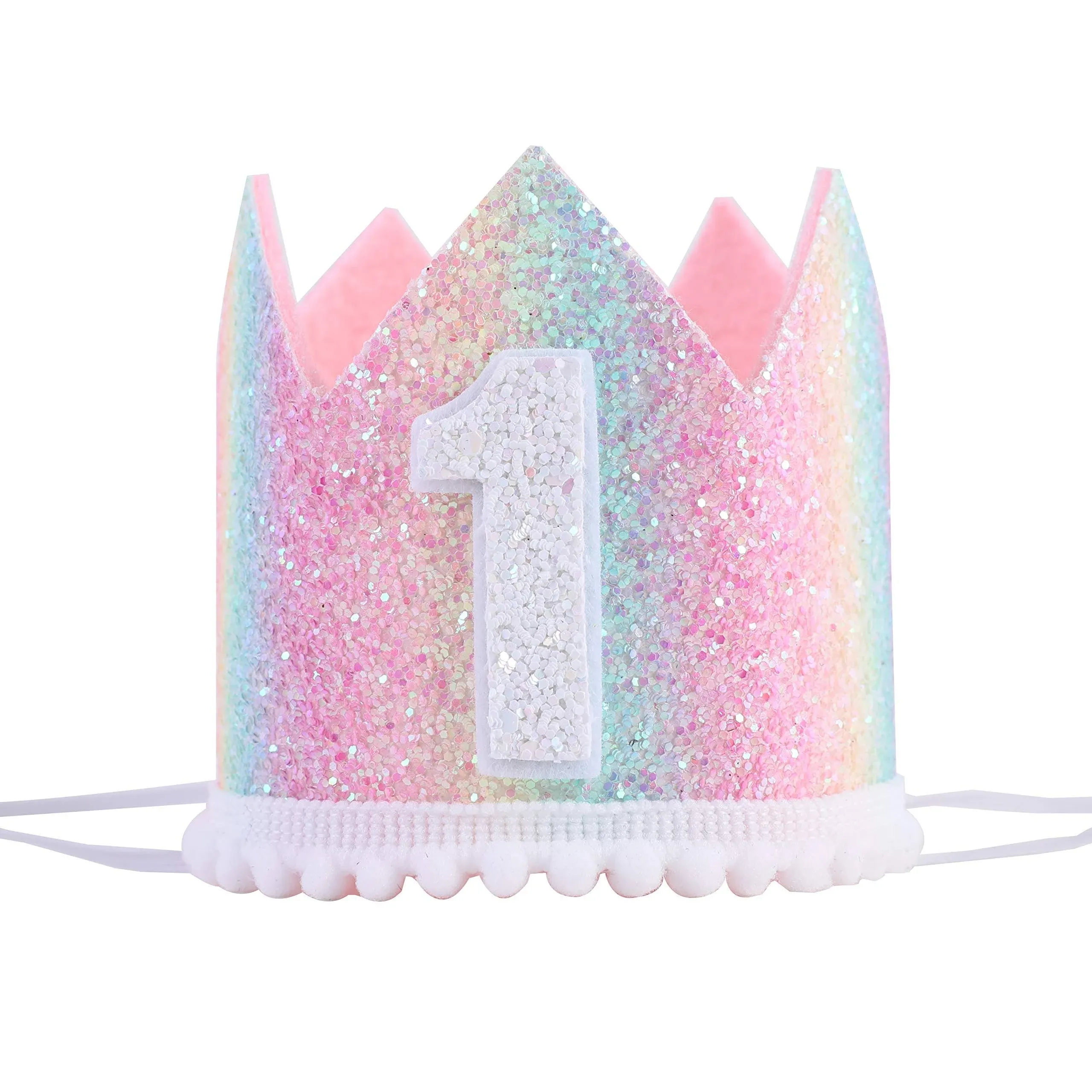 Baby 1st Birthday Rainbow hat - First Birthday Crown hat Baby Birthday Photo ...