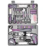 Werktough 44PCS 3.6V/4V Cordless Screwdriver Tool Kit Set Pink Color Tools Lady