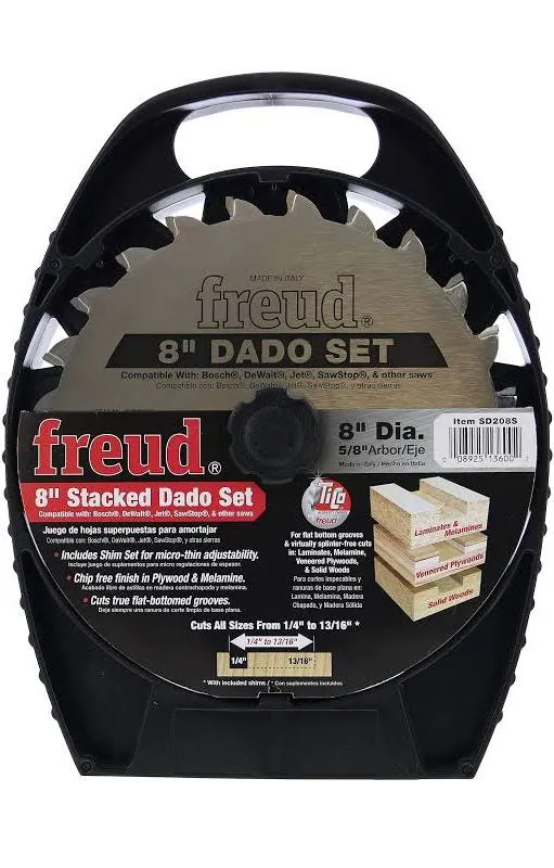 Freud SD208S 8 in. Pro Dado Set