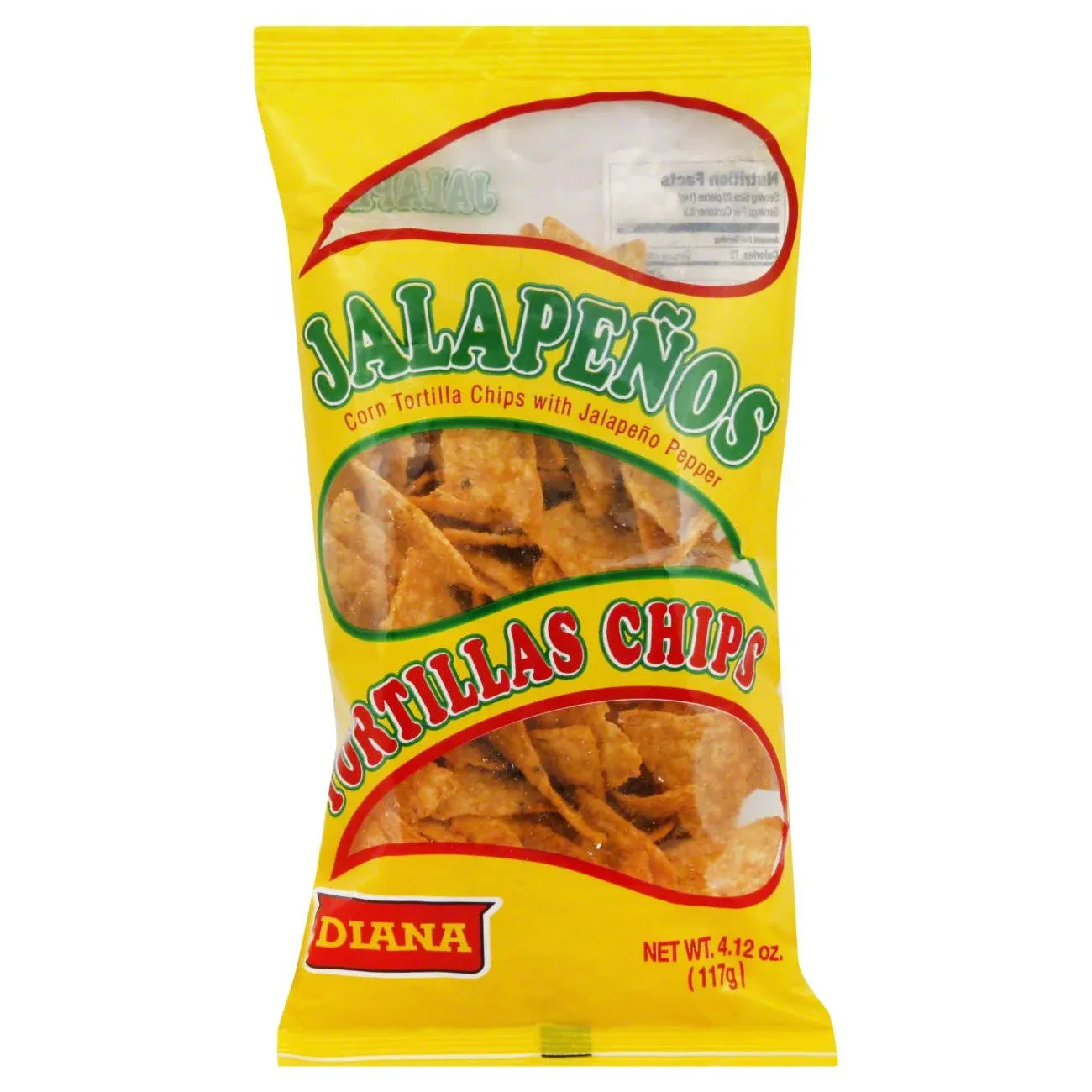 Diana, Tortilla Chips, Jalapeno, 4.12 Ounce Pack of 1 