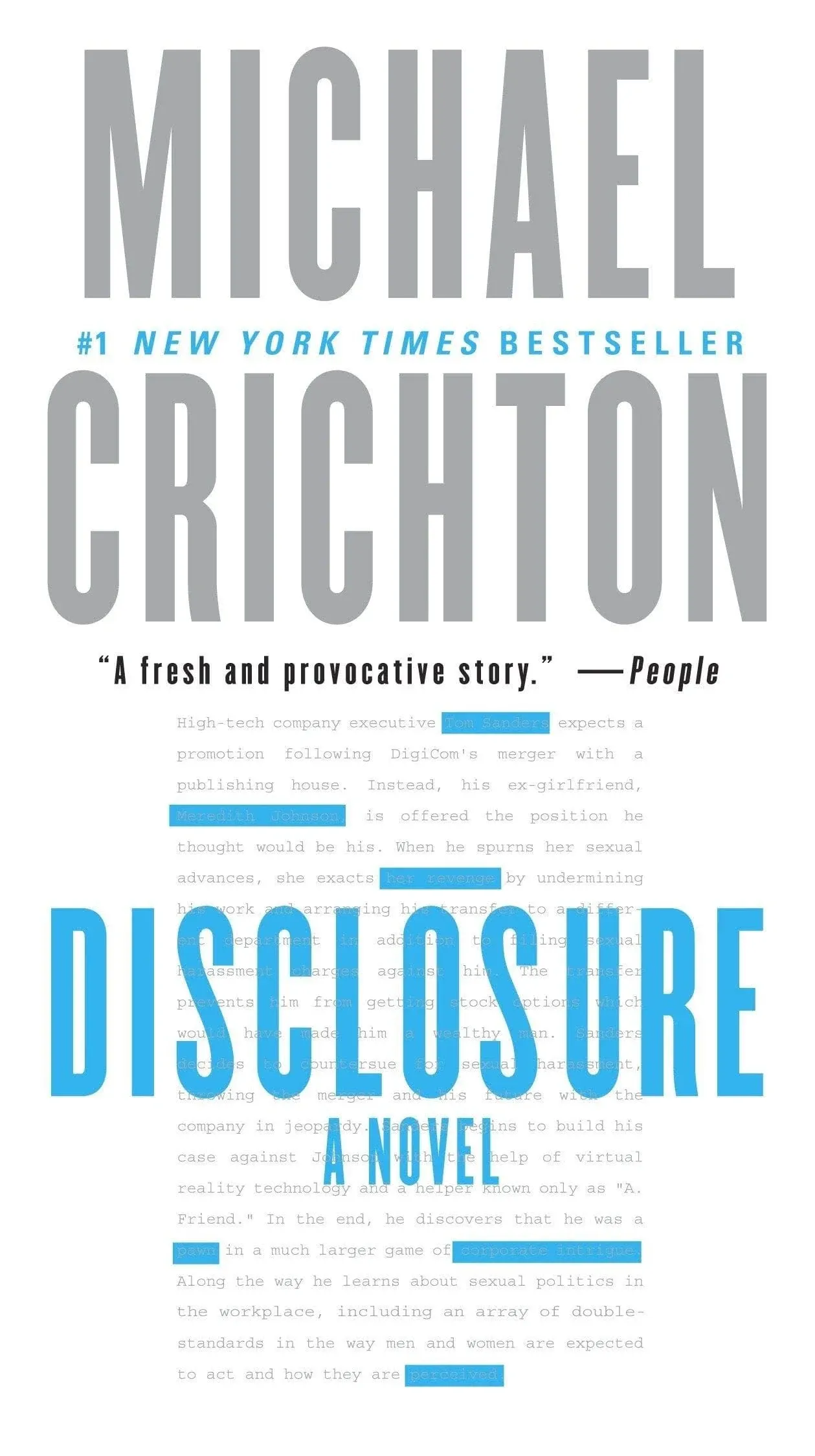 Disclosure: A Novel - Michael Crichton, 9780345539007, paperback