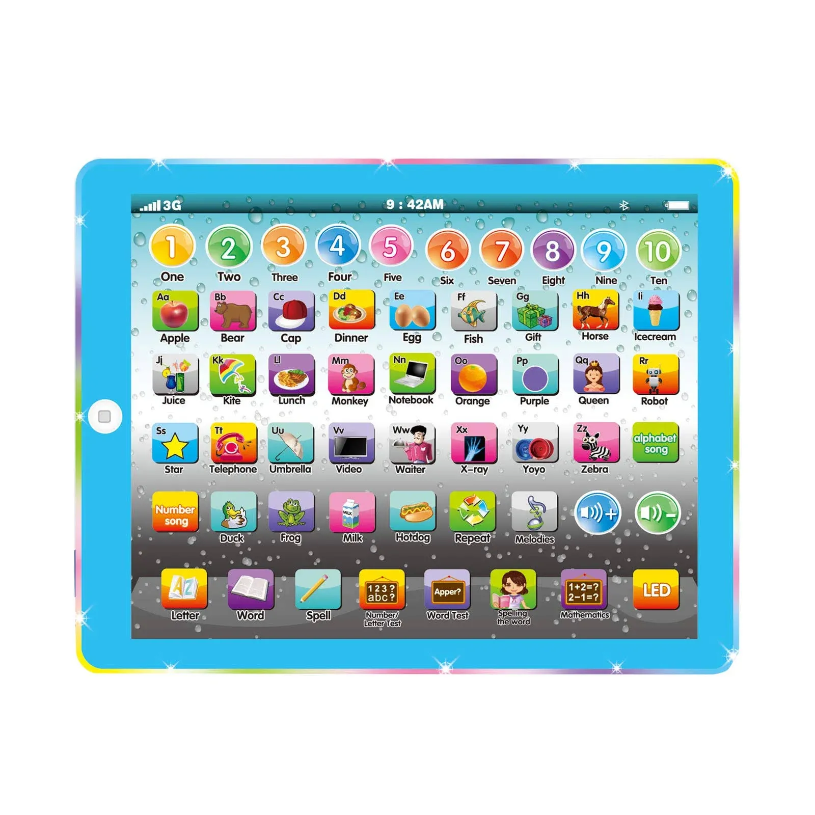 Wenbeier Kids Tablet Learning Pad Toddler Tablet