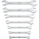 Capri Tools Super-Thin Open End Wrench Set Metric 6 to 19 mm 7-Piece