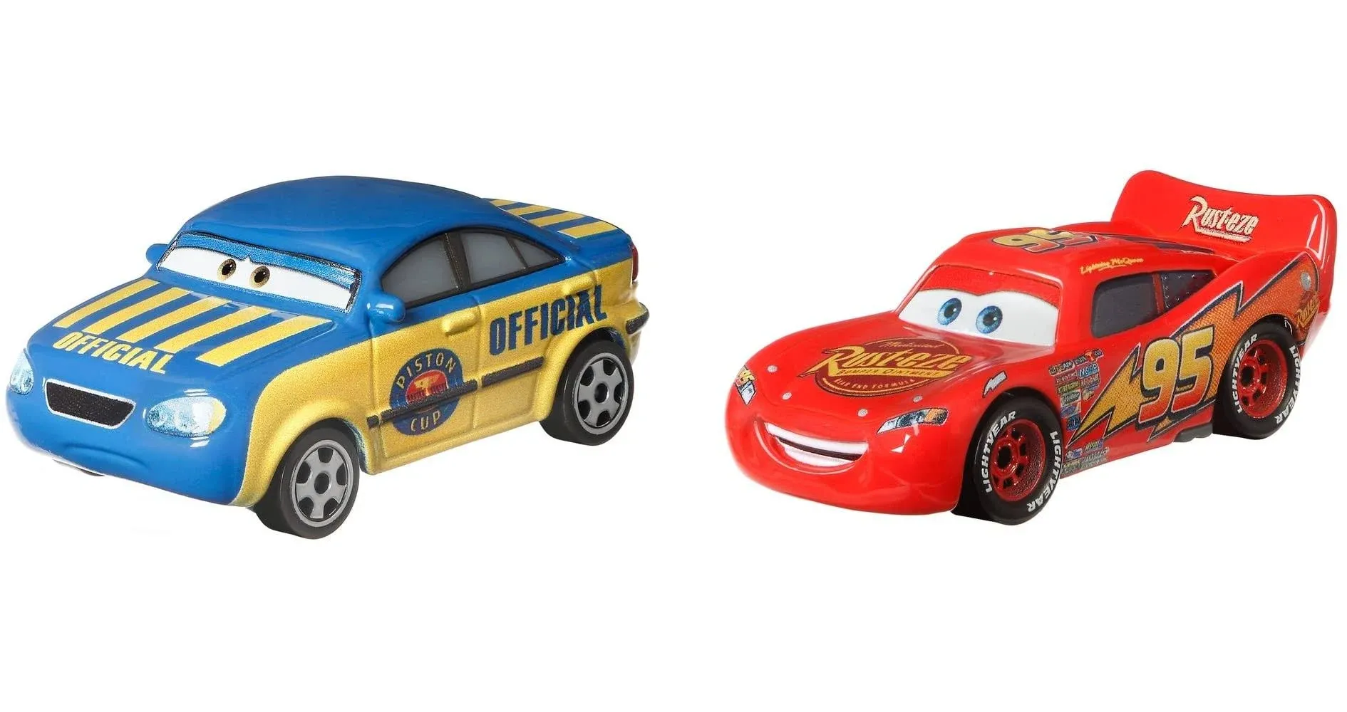 Disney Pixar Cars 2 Pack Race Official Tom and Lightning McQueen Red Blue NEW Q2