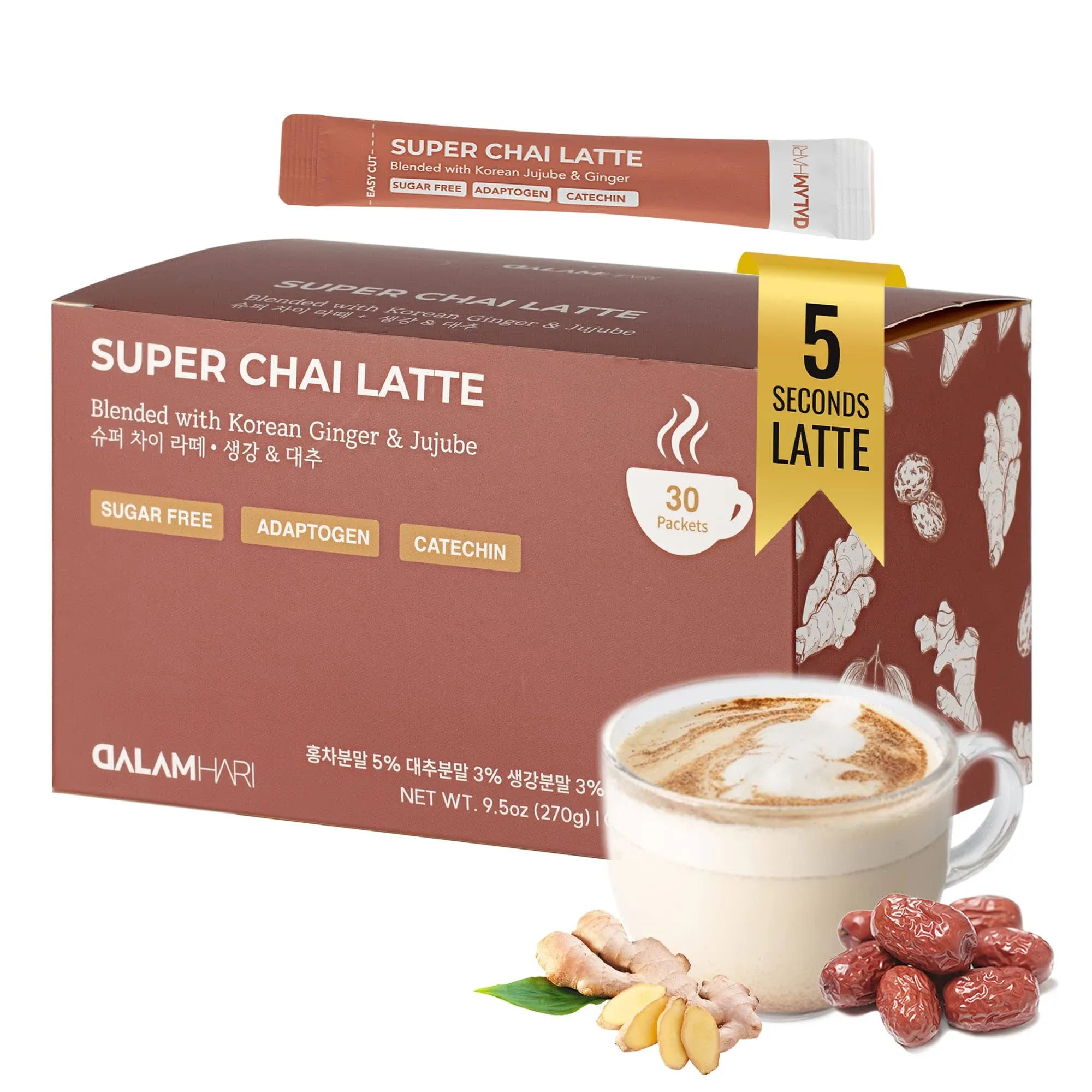 Korean Super Chai Latte Powder with Jujube & Ginger | DALAMHARI