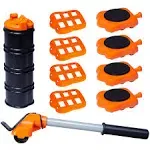 Heavy Duty Furniture Lifter 4 Appliance Roller Sliders with 660 Orange, Black 