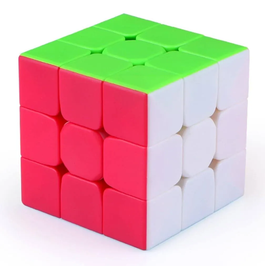 QiYi Speed Cube 3x3 Stickerless Magic Cube Puzzle Toy Colorful