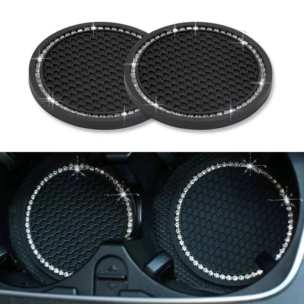 Universal Vehicle Bling Travel Auto Cup Holder Anti Slip Insert Coasters