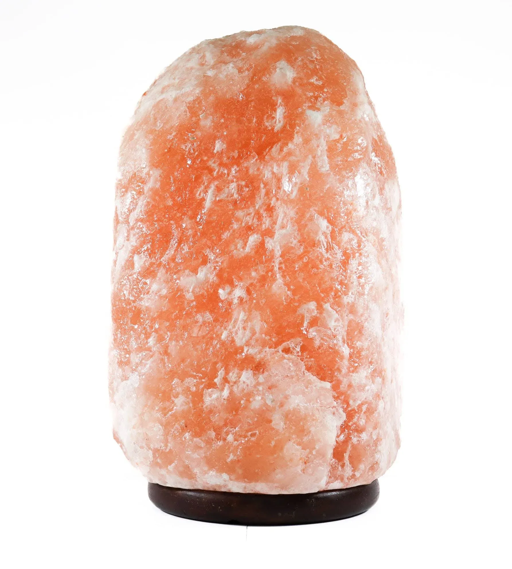 Himalayan Secrets Large Salt Lamp - Natural Pink Crystal with Wooden Base - Dimmer Cord and Bulb Included (33-44 lbs)