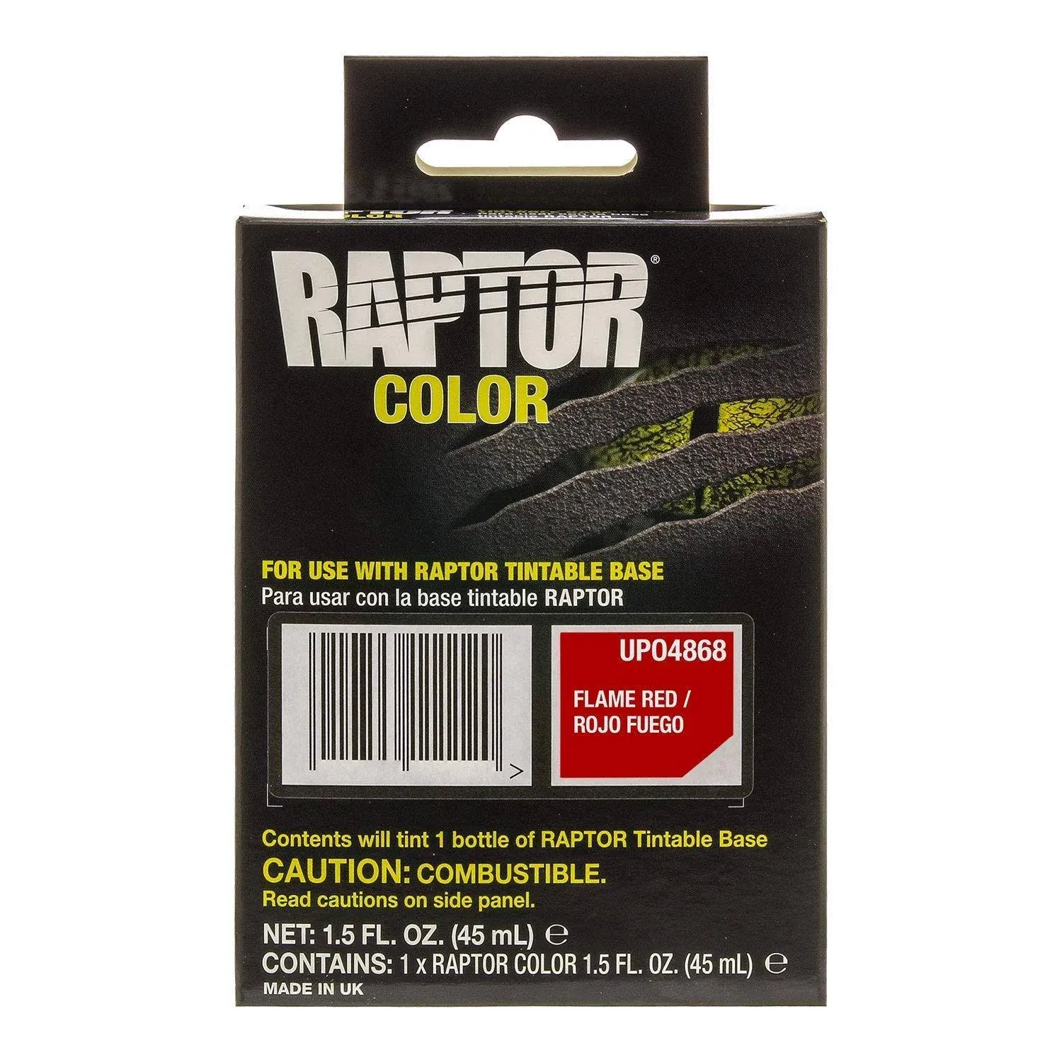 U-POL 4868 Flame Red Raptor Truck Bed Liner Color Tint 1.5 oz Pouch