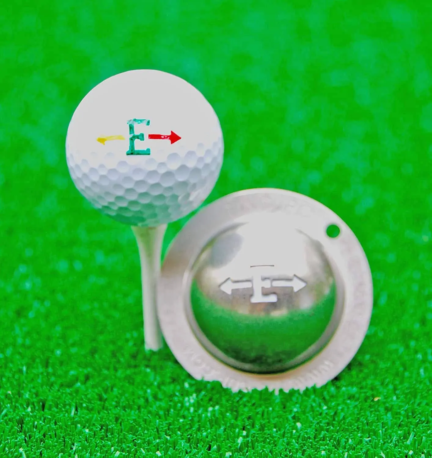 Tin Cup Alpha Players Cup Golf Ball Custom Marker Alignment Tool