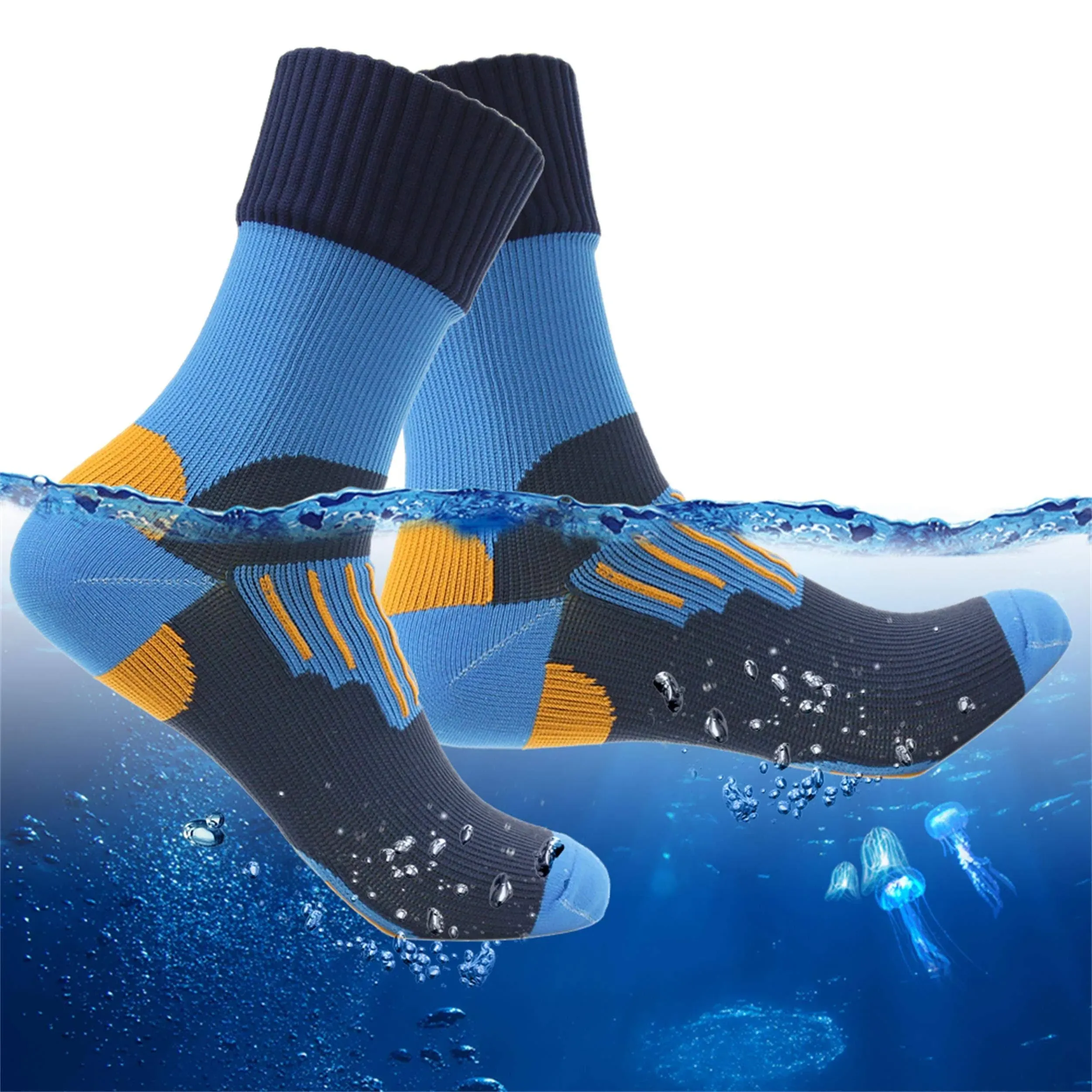 Waterproof Socks Unisex Hiking Wading Trail Running Kayaking Crew Socks