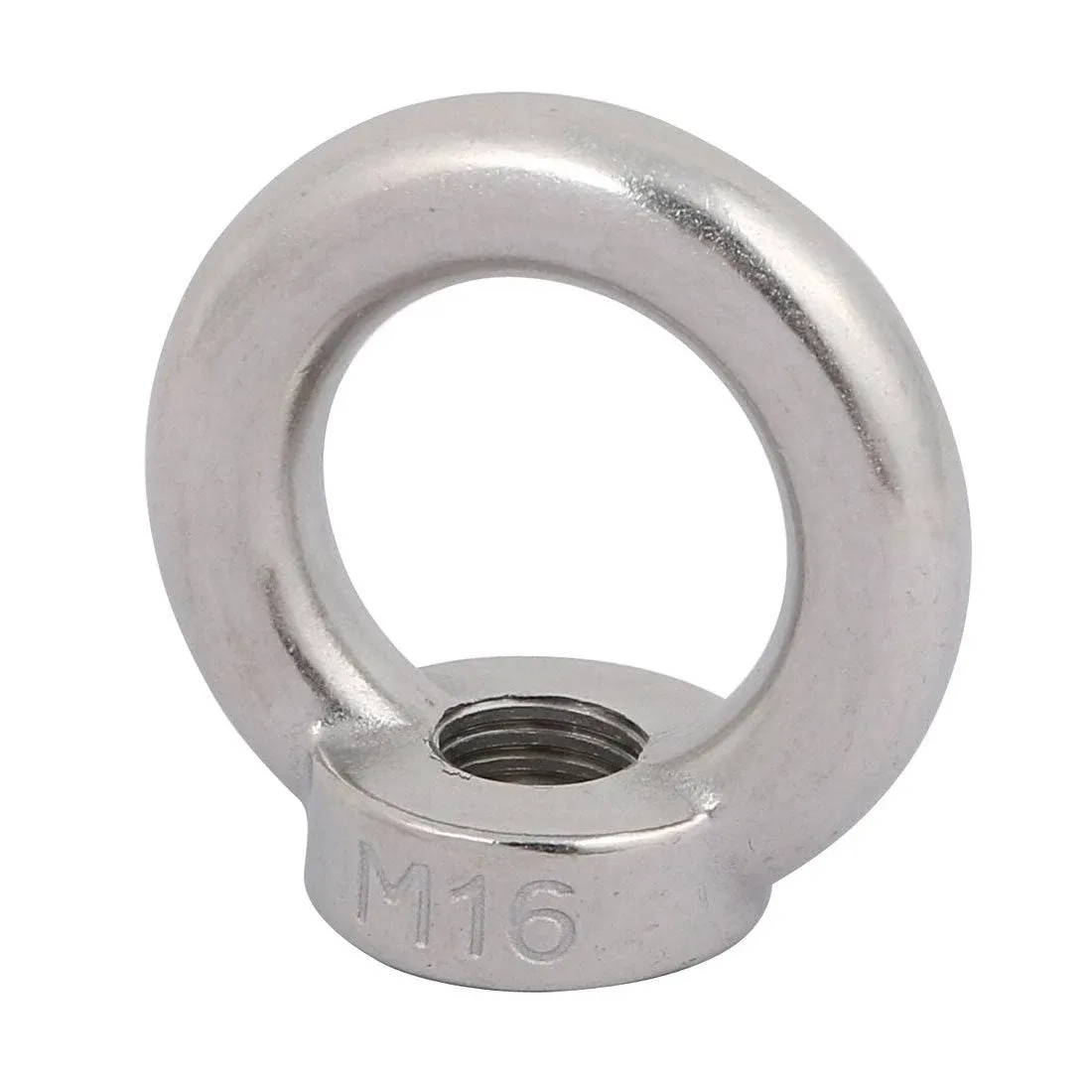 uxcell Lifting Eye Nut M16 Female Thread 304 Stainless Steel Round Shape for Rope Fitting Pack of 1