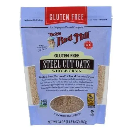 (Case of 4 )Bob's Red Mill - Steel Cut Oats - Gluten Free -24 oz.