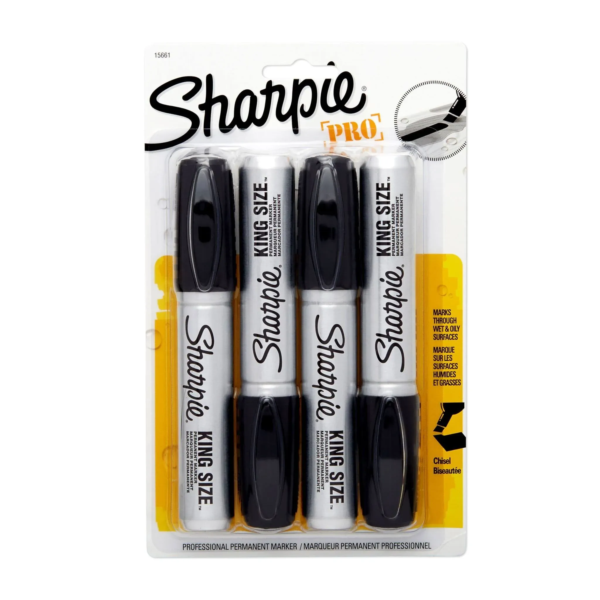 Sharpie King Size Permanent Markers - Black - 4 Pack