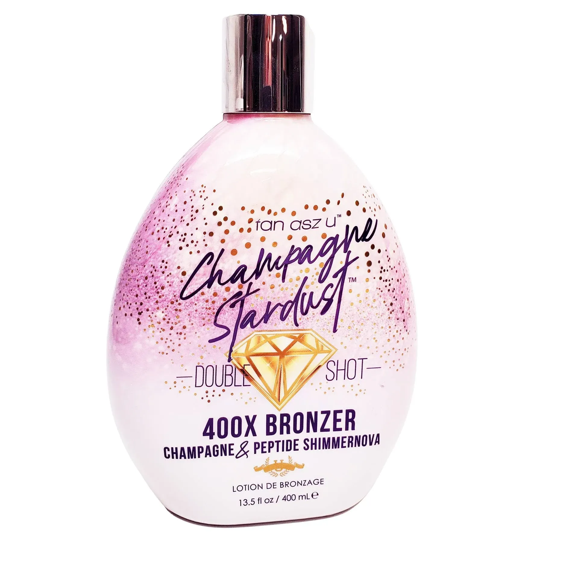 Tan Asz U Champagne Stardust 400X Bronzer Shimmernova Tanning Lotion 13.5oz